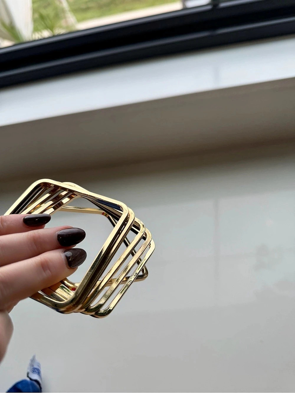 Zara Gold-Tone Rectangular Belt Buckle Set - Picture 3 of 3